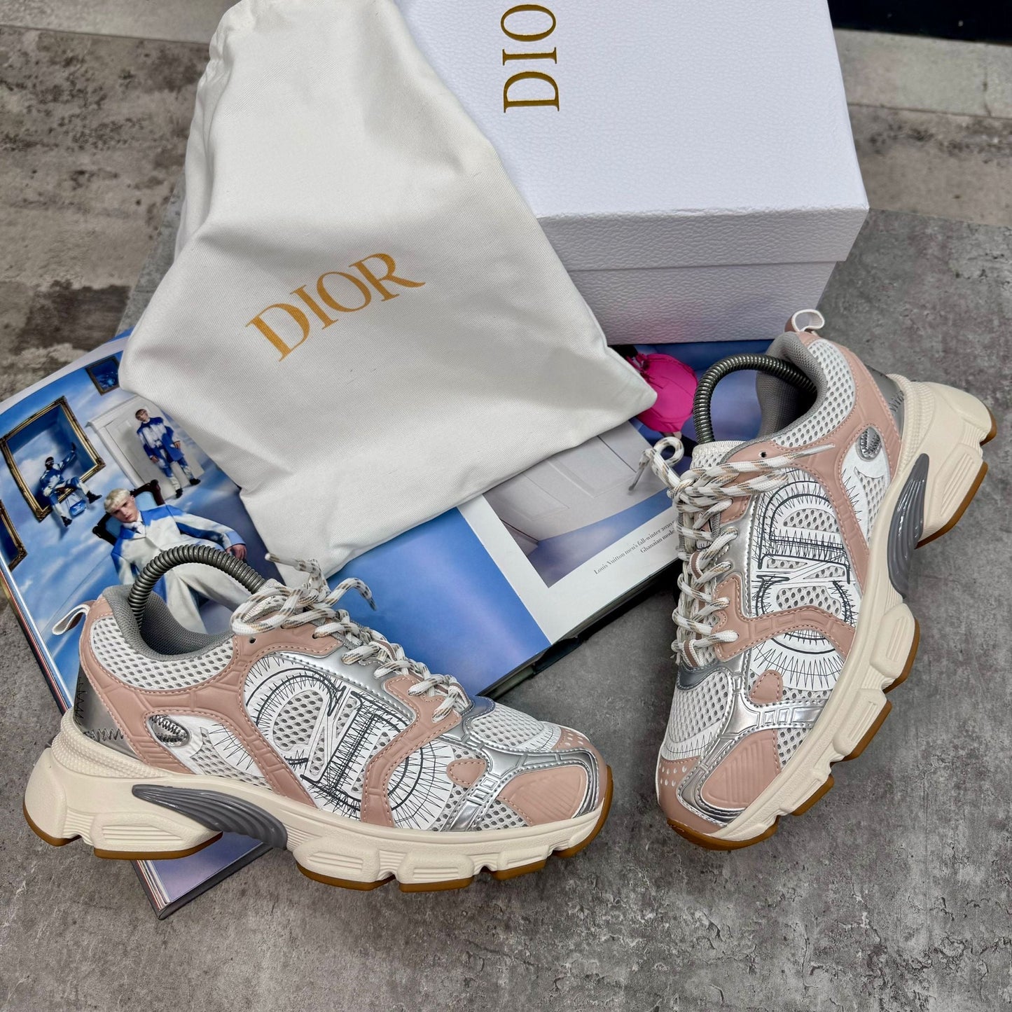 WOMENS CD CHRONO TRAINERS - SALMON