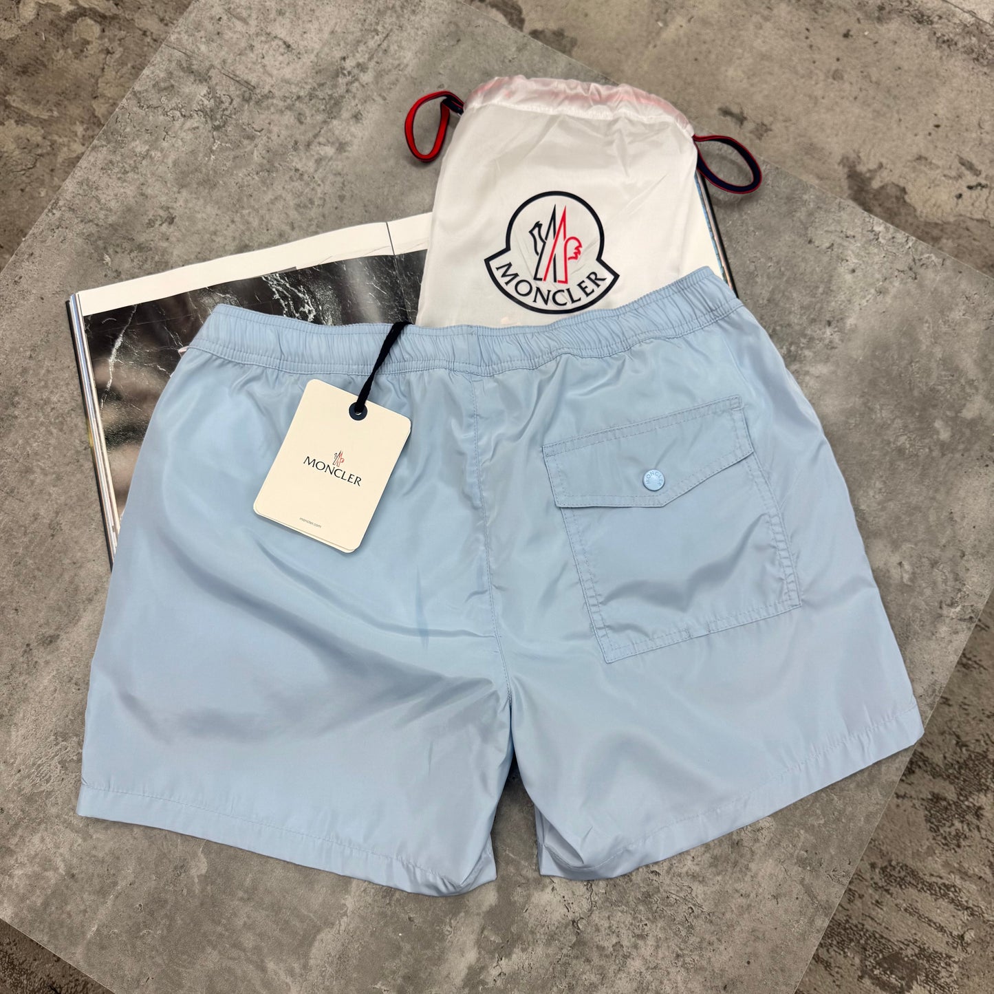 MNCLR - ZIPPED POCKET SWIMS - LIGHT BLUE