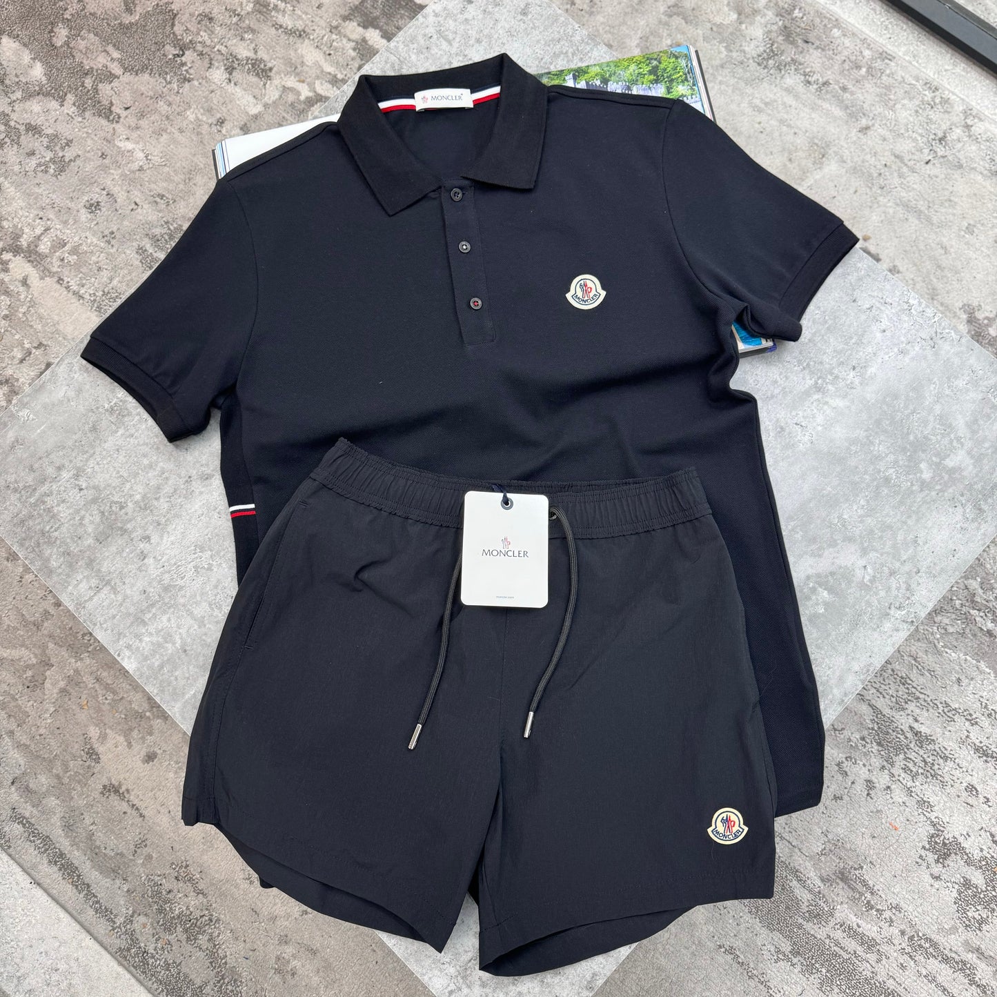 MNCLR- STRIPED POLO - BLACK