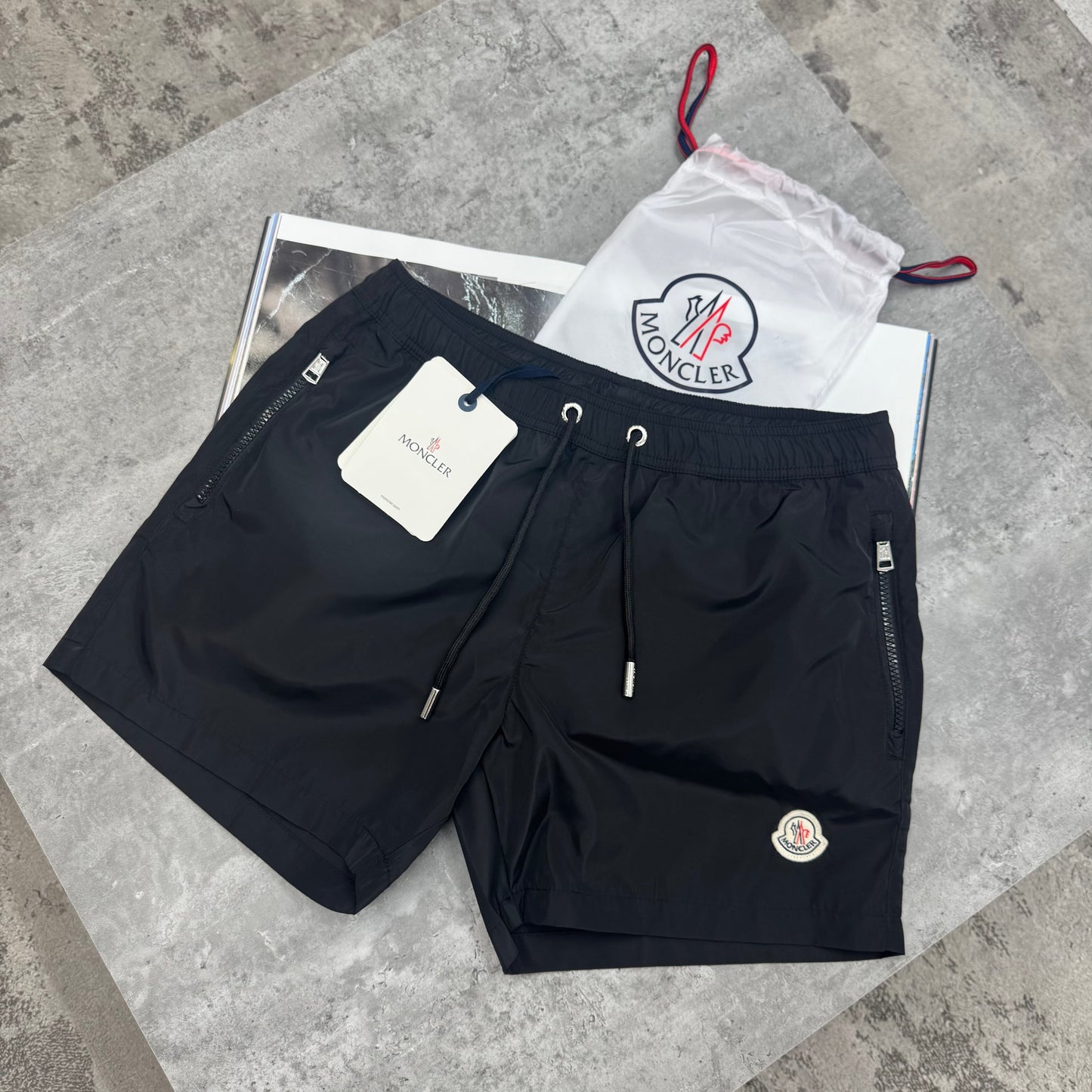 MNCLR - ZIPPED POCKET SWIMS - BLACK