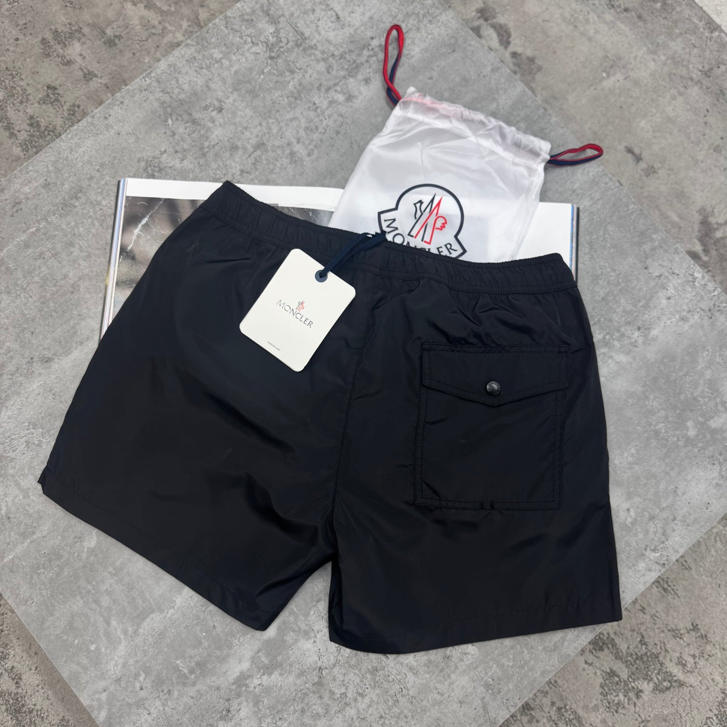 MNCLR - ZIPPED POCKET SWIMS - BLACK