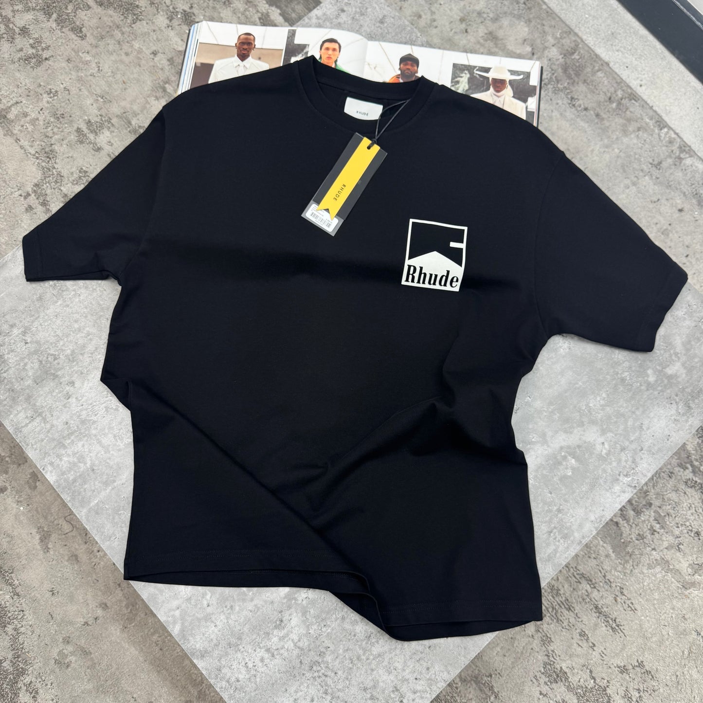 RDE - OVERSIZED CHEVRON T-SHIRT - BLACK