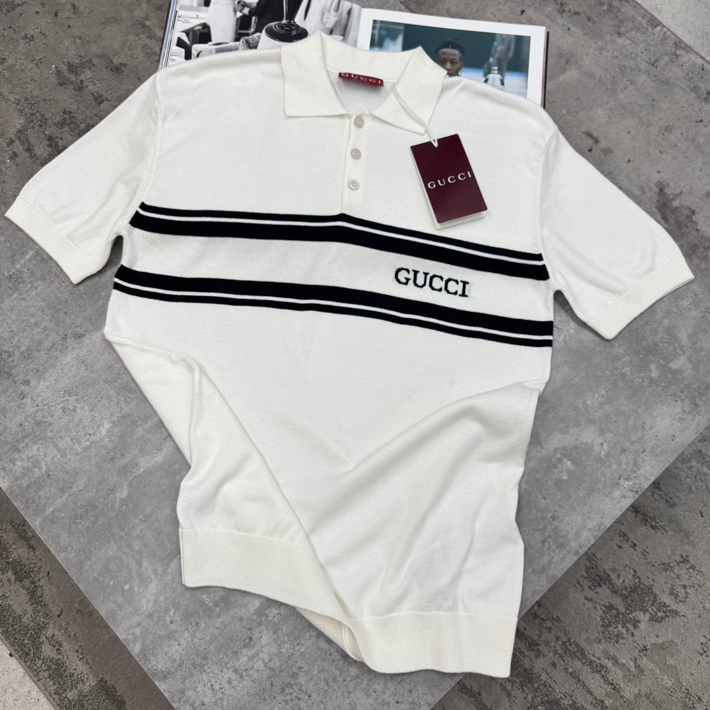 GCI - KNITTED POLO - WHITE