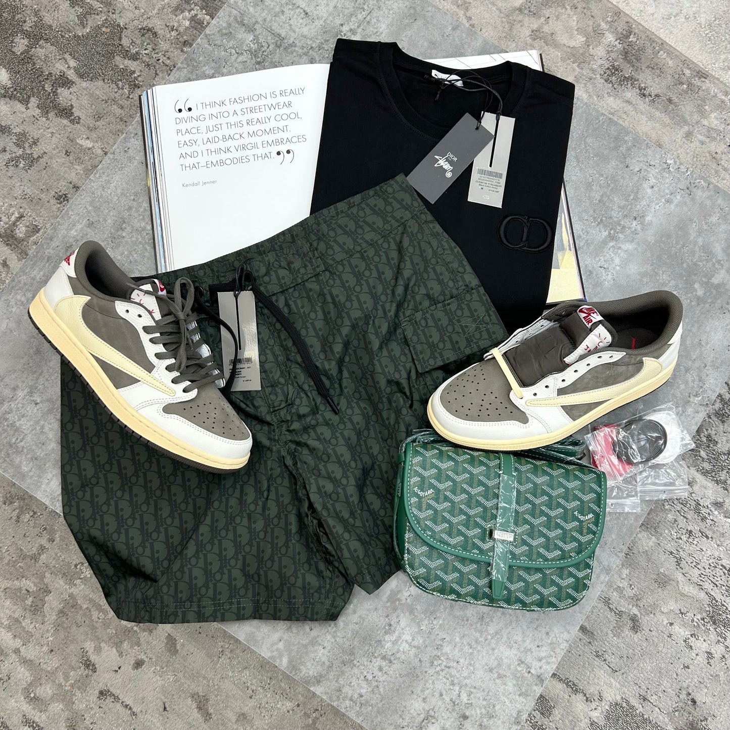 DIOR - OBLIQUE SWIMS - KHAKI