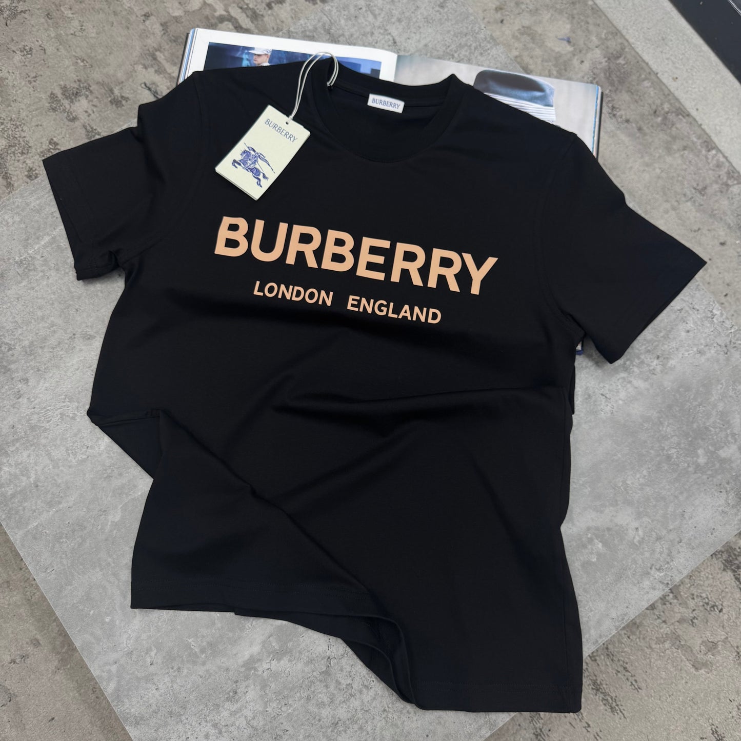 BURB - T-SHIRT - BLACK/BROWN