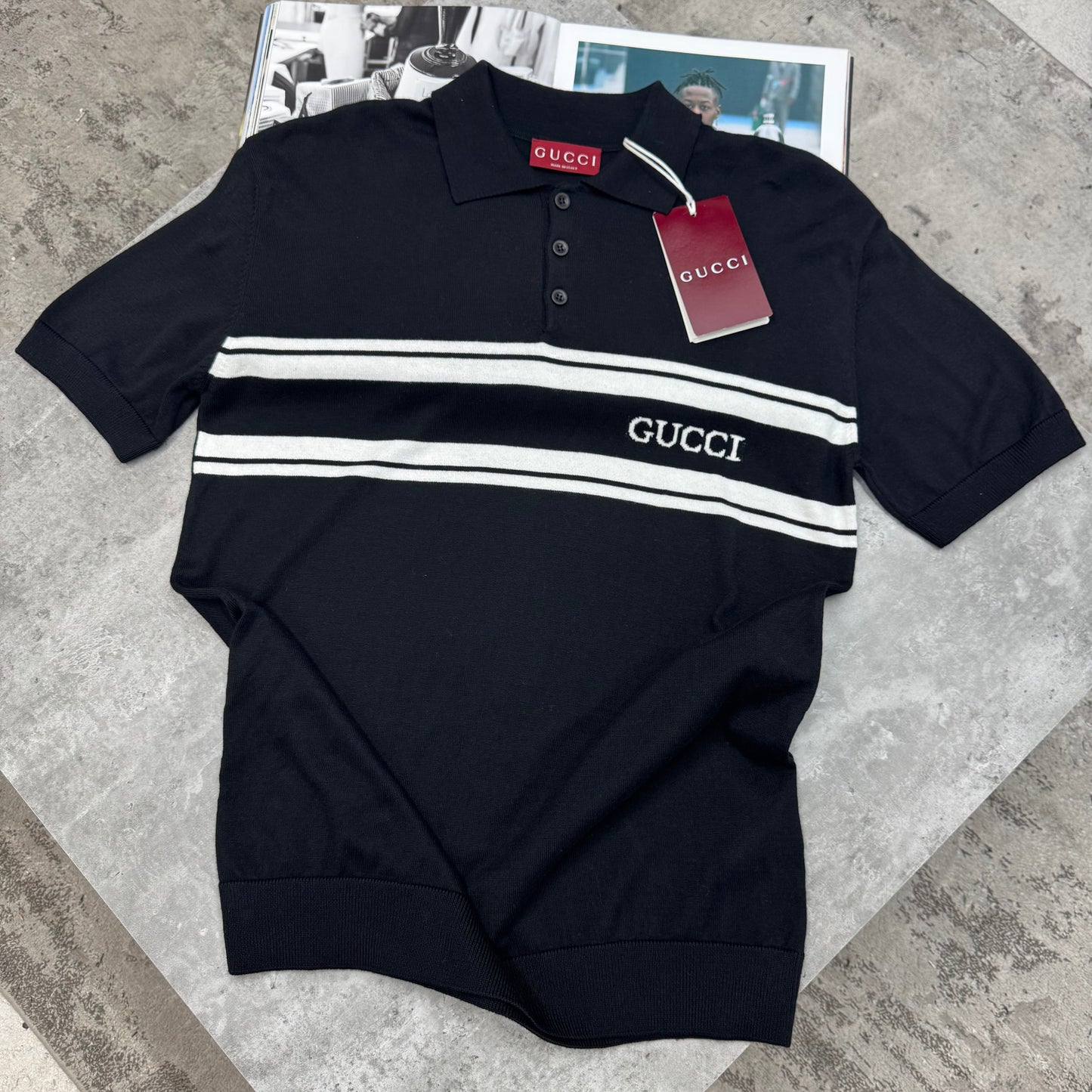 GCI - KNITTED POLO - BLACK