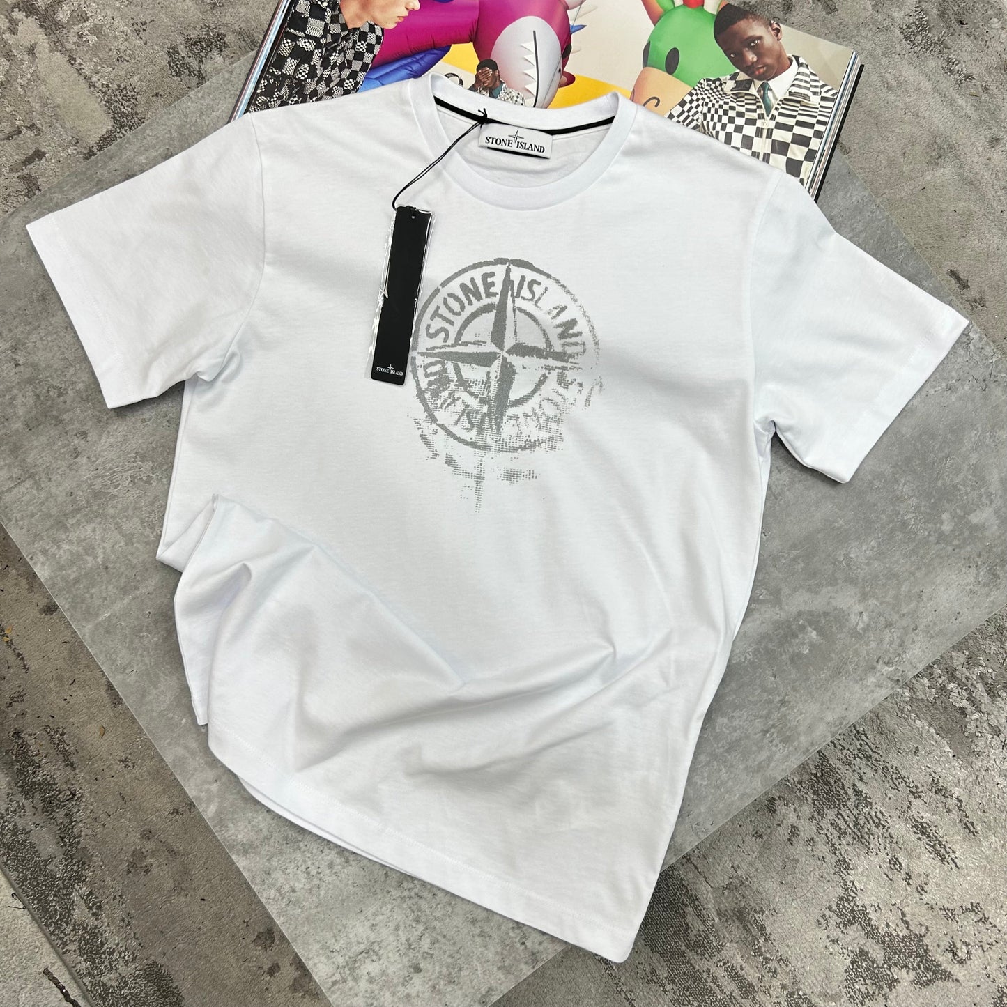 SI - FADED LOGO T-SHIRT - WHITE