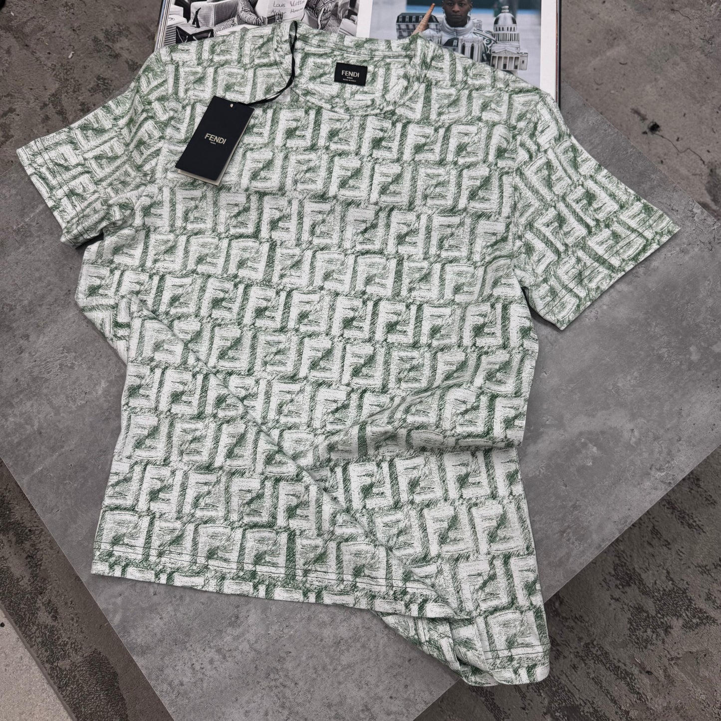 FDI - T-SHIRT - GREEN/WHITE