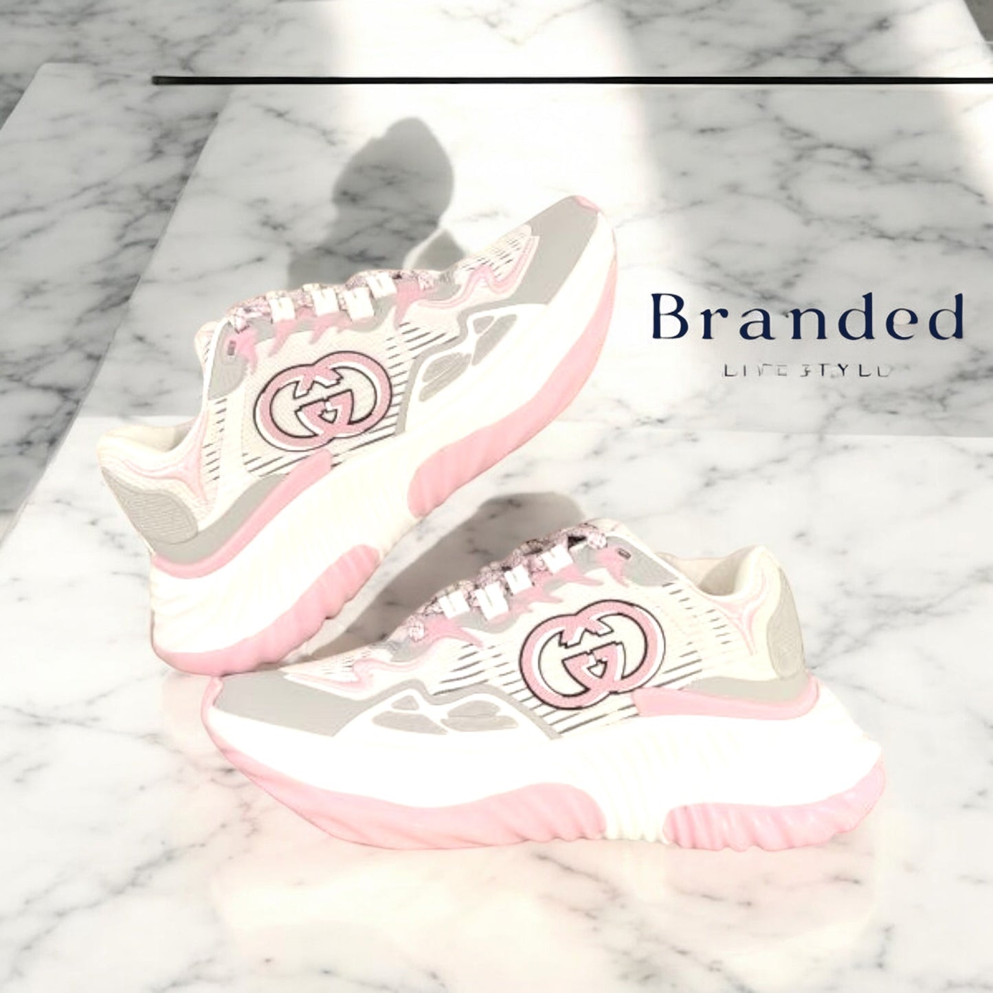 (PRE-ORDER) GCI - WOMENS TRAINERS - WHITE/PINK