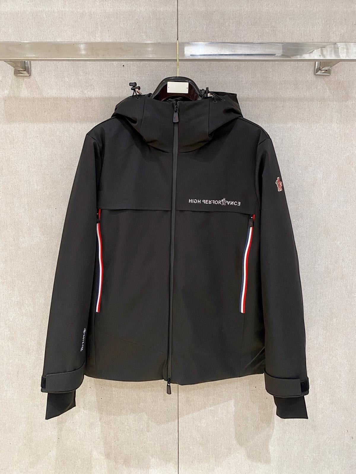 (PRE-ORDER) MNCLR - STRIPED POCKET COAT - BLACK
