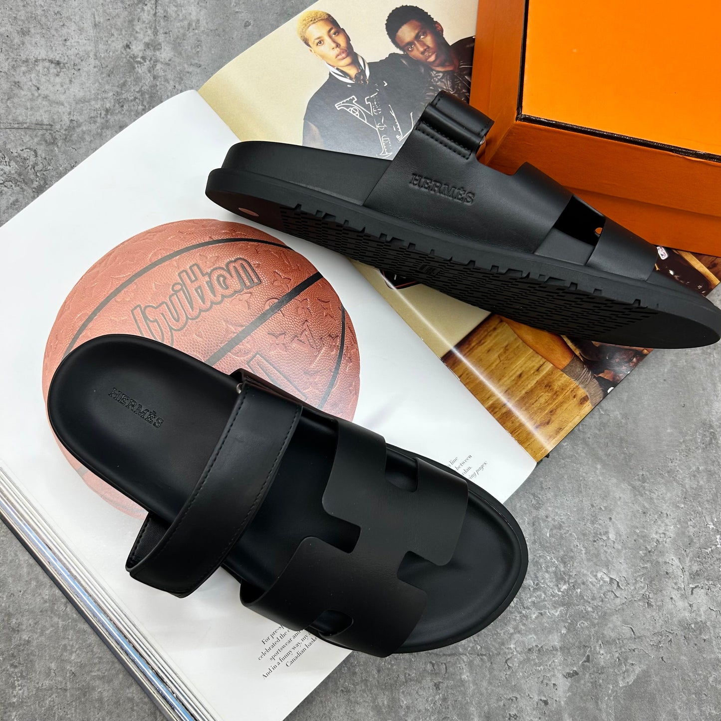 HMES - STRAP SLIDES - BLACK