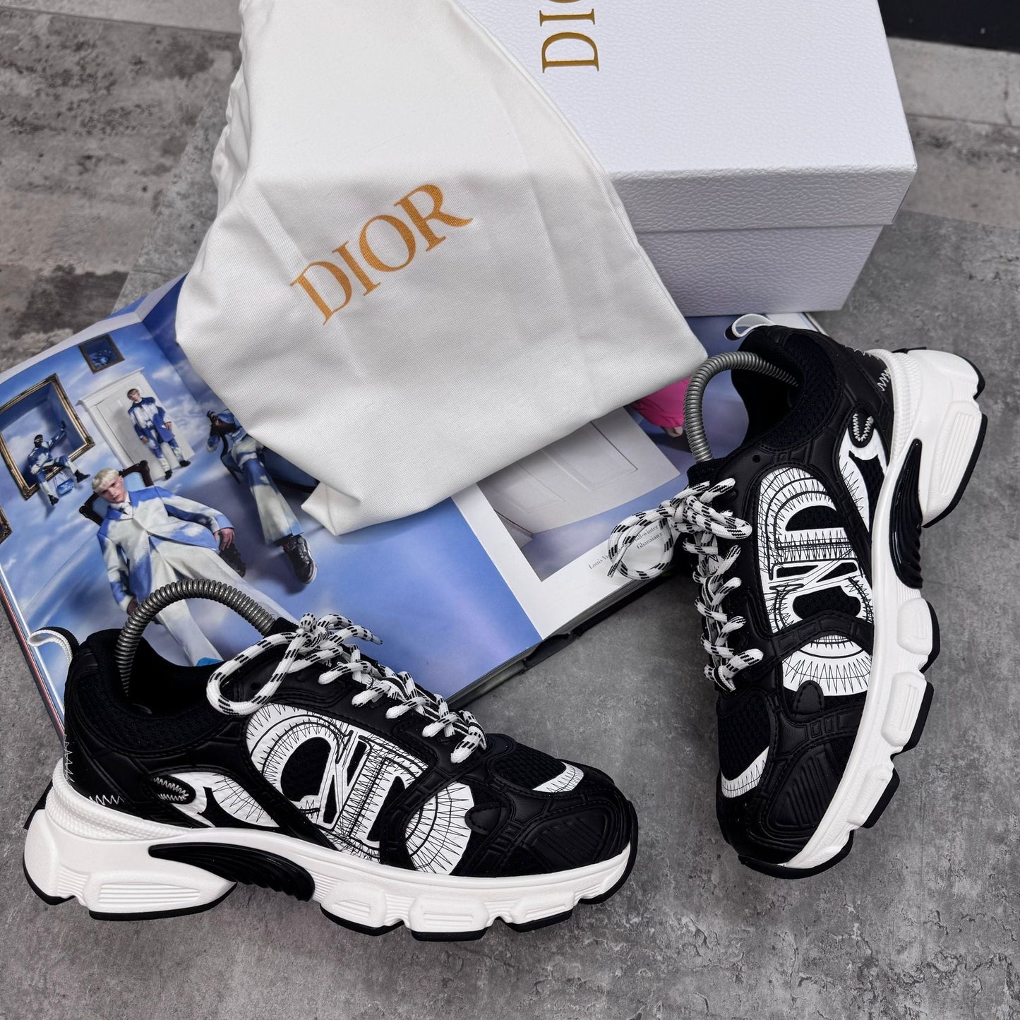 WOMENS CD CHRONO TRAINERS - BLACK/WHITE