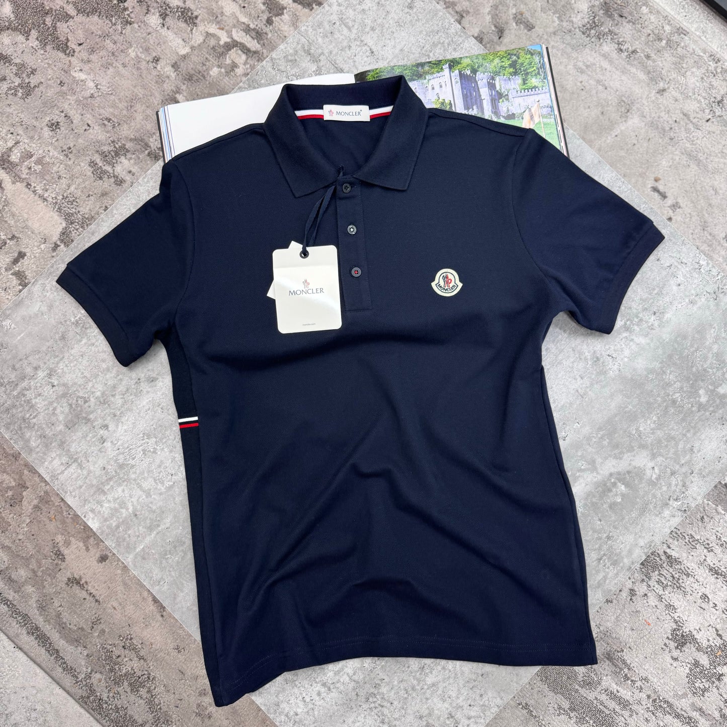 MNCLR- STRIPED POLO - NAVY