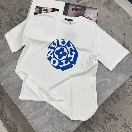 LVE - BLUE LOGO T-SHIRT - WHITE