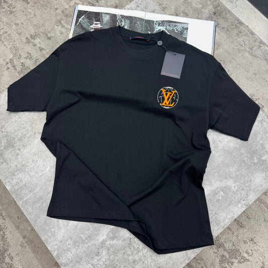 LVE - ORANGE LOGO T-SHIRT - BLACK