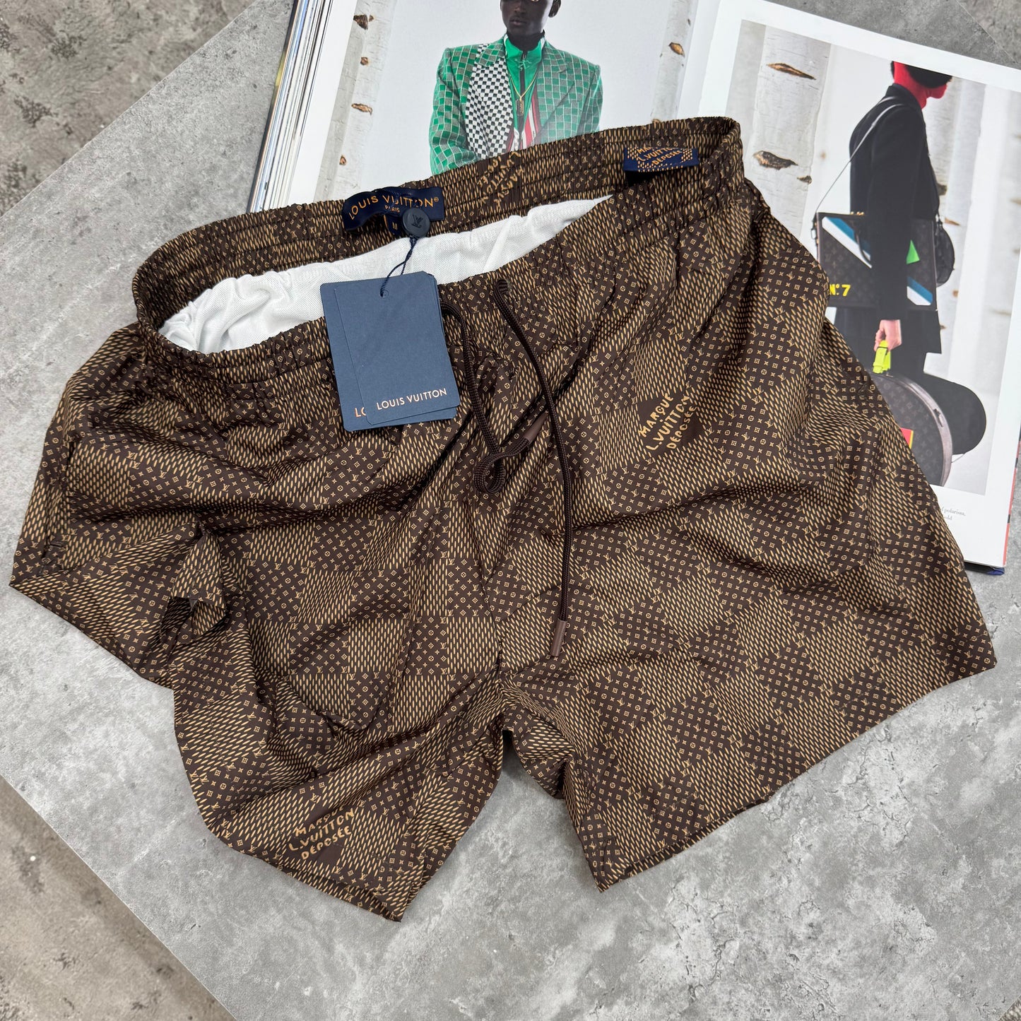 LVE - DAMIER SWIMS - BROWN