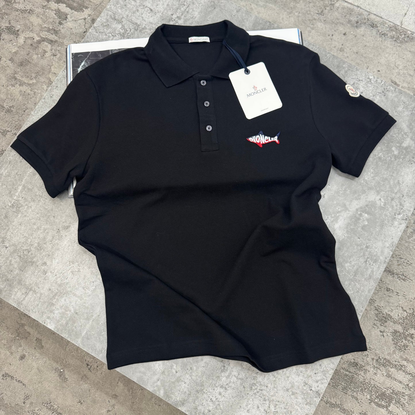 MNCLR - SHARK LOGO POLO - BLACK