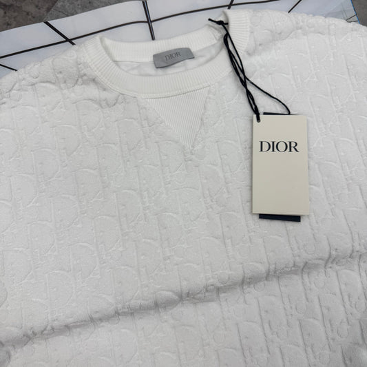 CD - OBLIQUE TEDDY T-SHIRT - WHITE