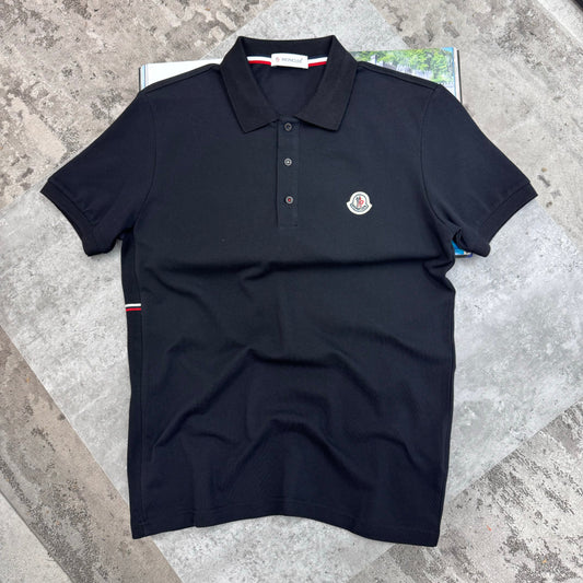 MNCLR- STRIPED POLO - BLACK