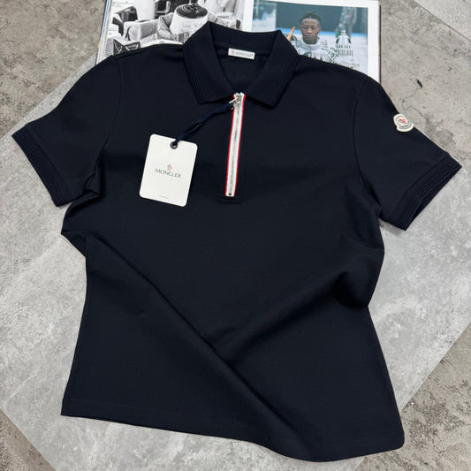 MNCLR - HALF ZIP POLO - BLACK