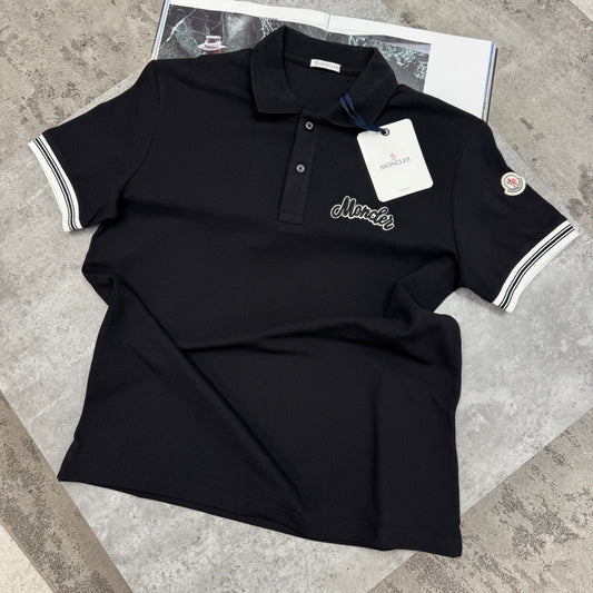 MNCLR - CURSIVE POLO - BLACK