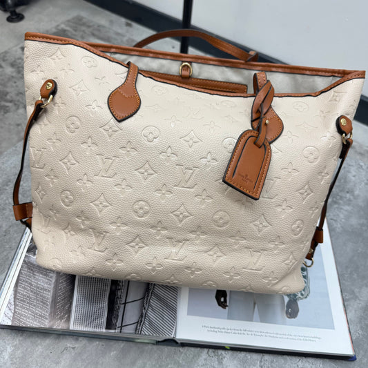 LVE - NEVERFULL TOTE SMALL MONO - CREAM