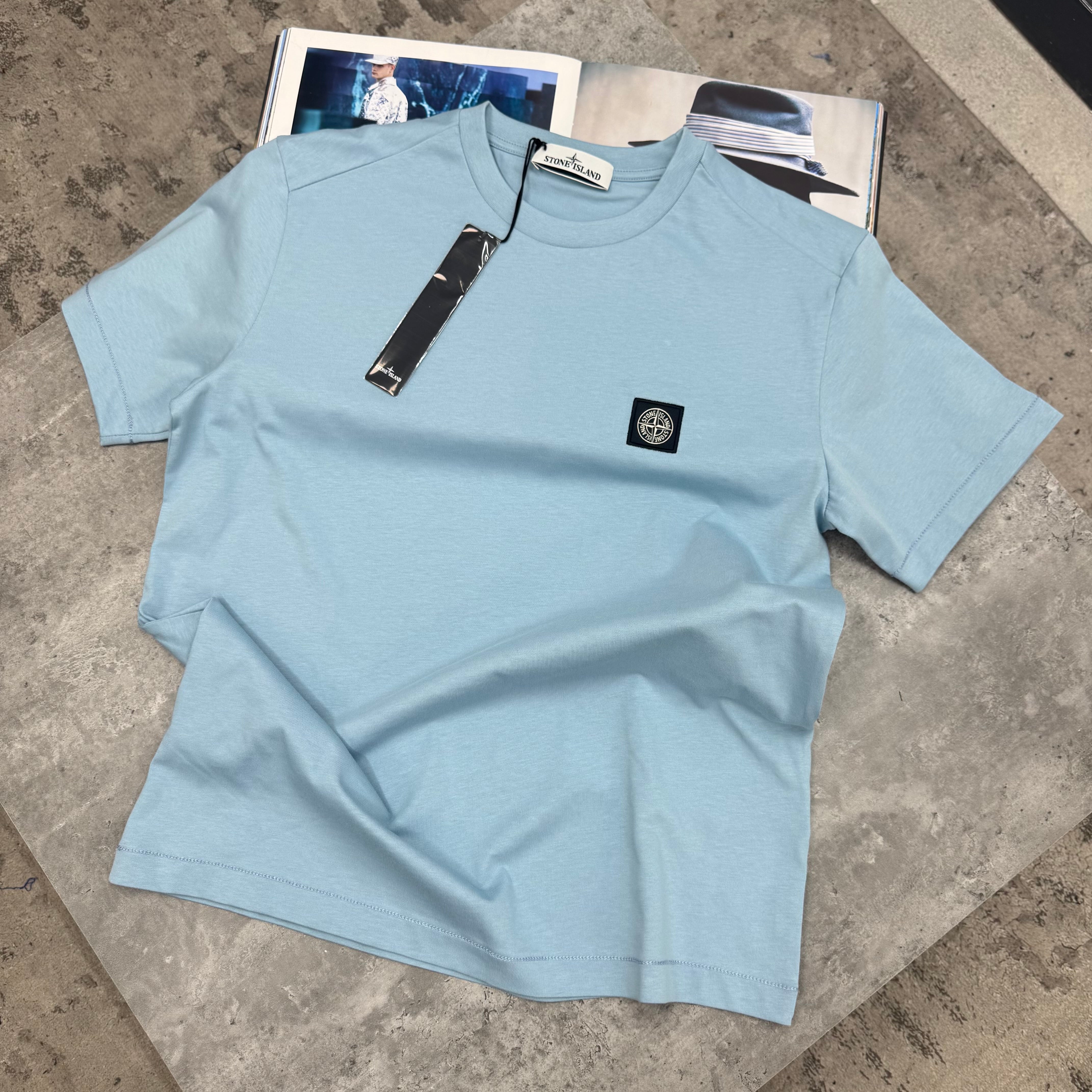 SI - SMALL SQUARE LOGO T-SHIRT - SKY BLUE