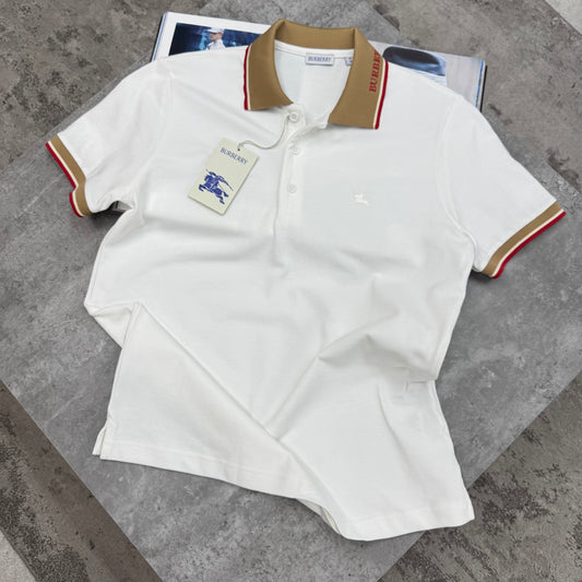 BURB - POLO - WHITE/RED