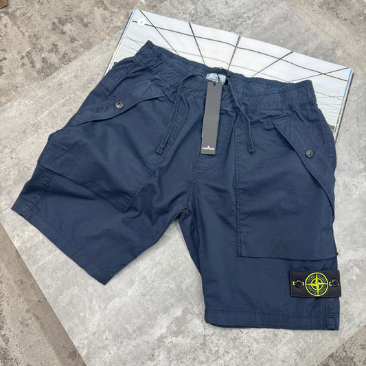 SI - BUTTON POCKET CARGO SHORTS - NAVY