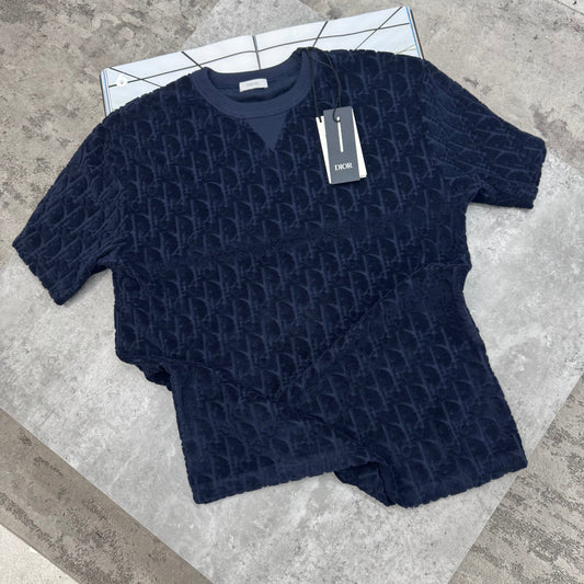 CD - OBLIQUE TEDDY T-SHIRT - NAVY