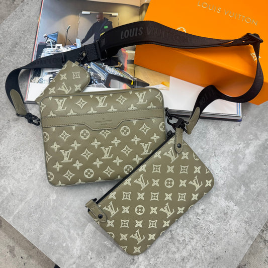 LVE - TRIO MESSENGER BAG - KHAKI