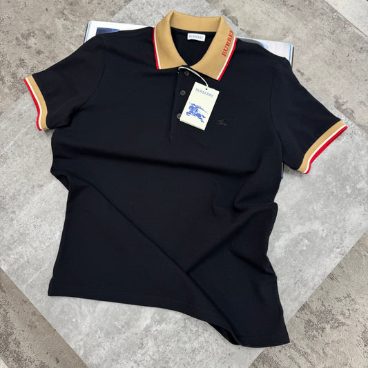 BURB - POLO - BLACK/RED