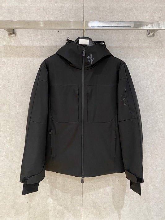 (PRE-ORDER) MNCLR - GRENOBLE ARM POCKET COAT - BLACK