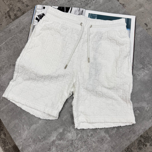 CD - OBLIQUE TEDDY SHORTS - WHITE