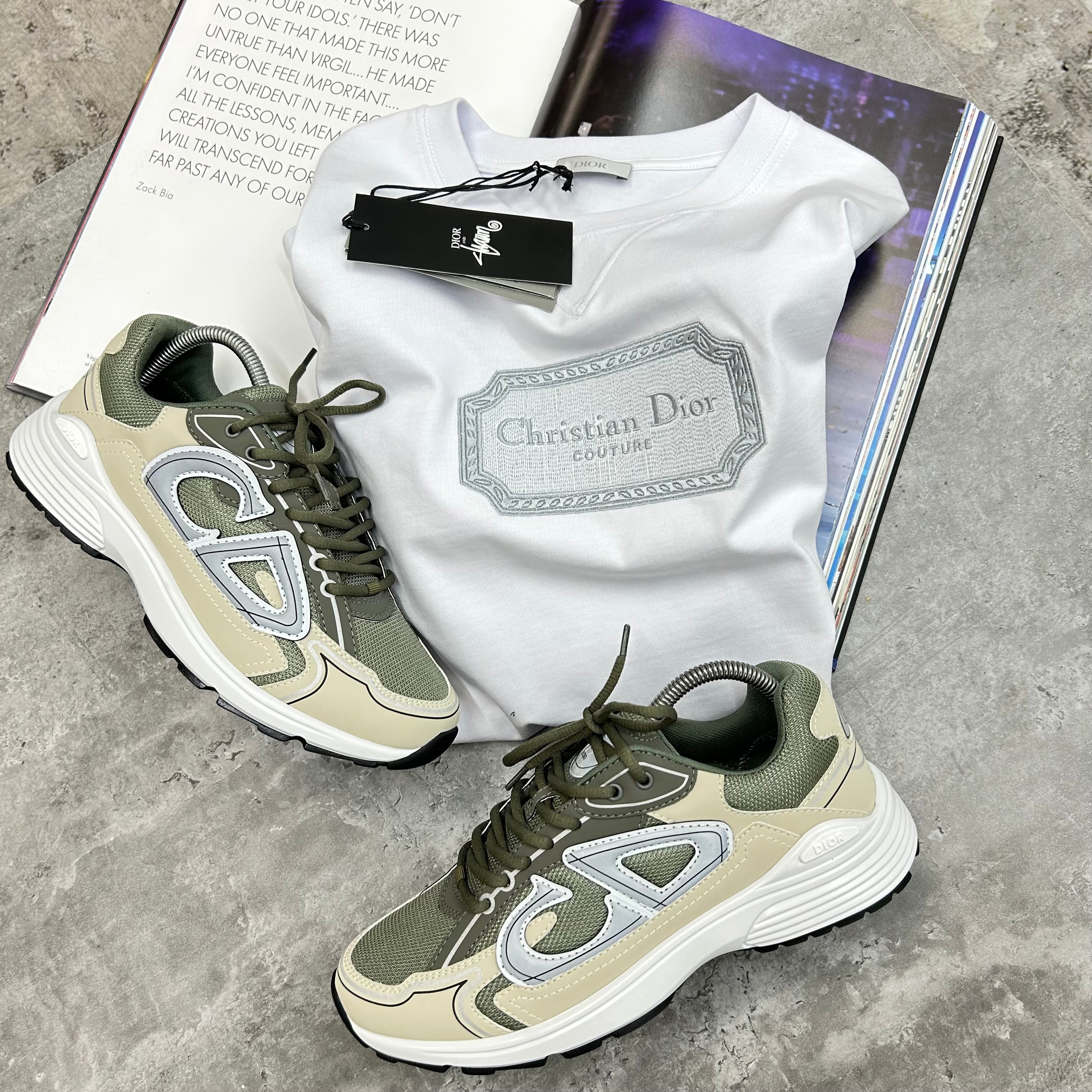 DIOR B30 - TRAINER - OLIVE