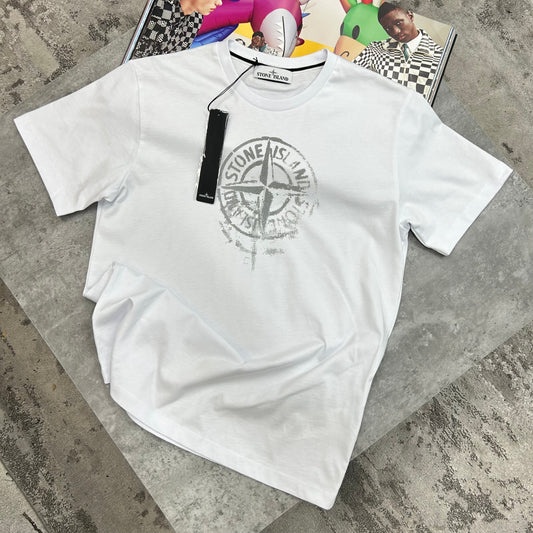 SI - FADED LOGO T-SHIRT - WHITE
