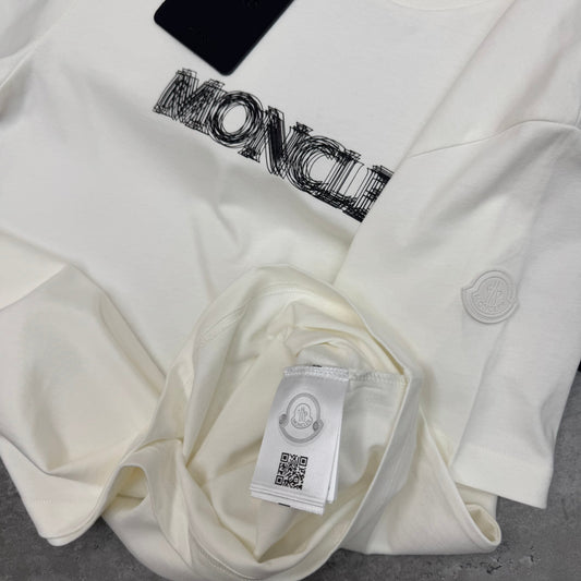 MNCLR - SMALL BLURRED LOGO T-SHIRT - WHITE