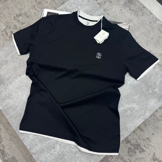 BRUNELLO - T-SHIRT - BLACK