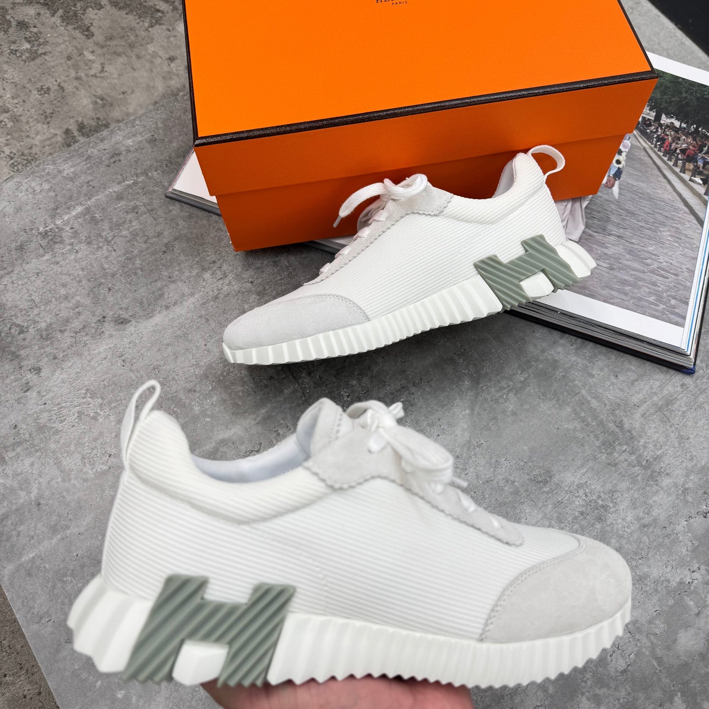 HMES - BOUNCING TRAINERS - WHITE/GREEN H