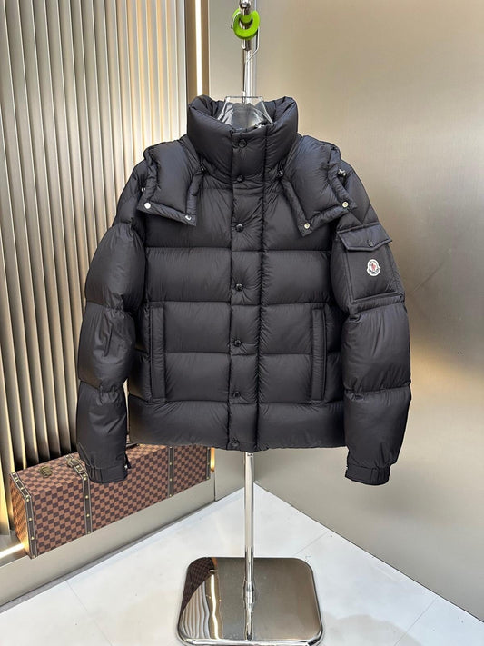 (PRE-ORDER) MNCLR - ARM POCKET COAT - BLACK