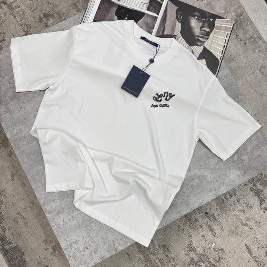LVE - RIBBON LOGO T-SHIRT - WHITE