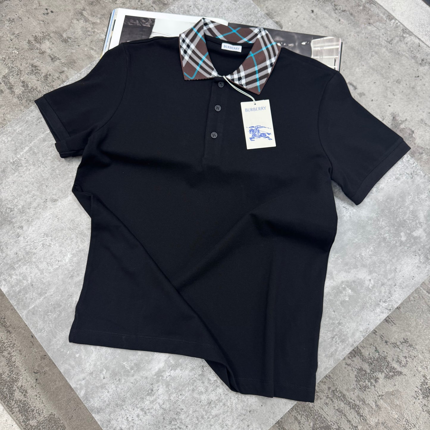 BURB - POLO - BLACK/BROWN