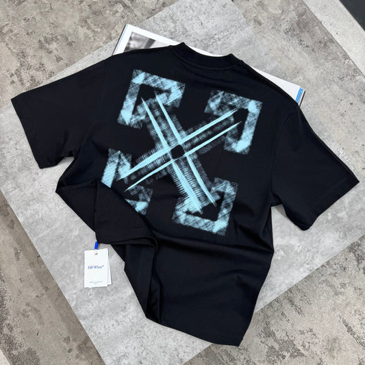 OW - OFF T-SHIRT - BLACK/LIGHT BLUE
