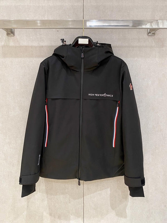 (PRE-ORDER) MNCLR - STRIPED POCKET COAT - BLACK