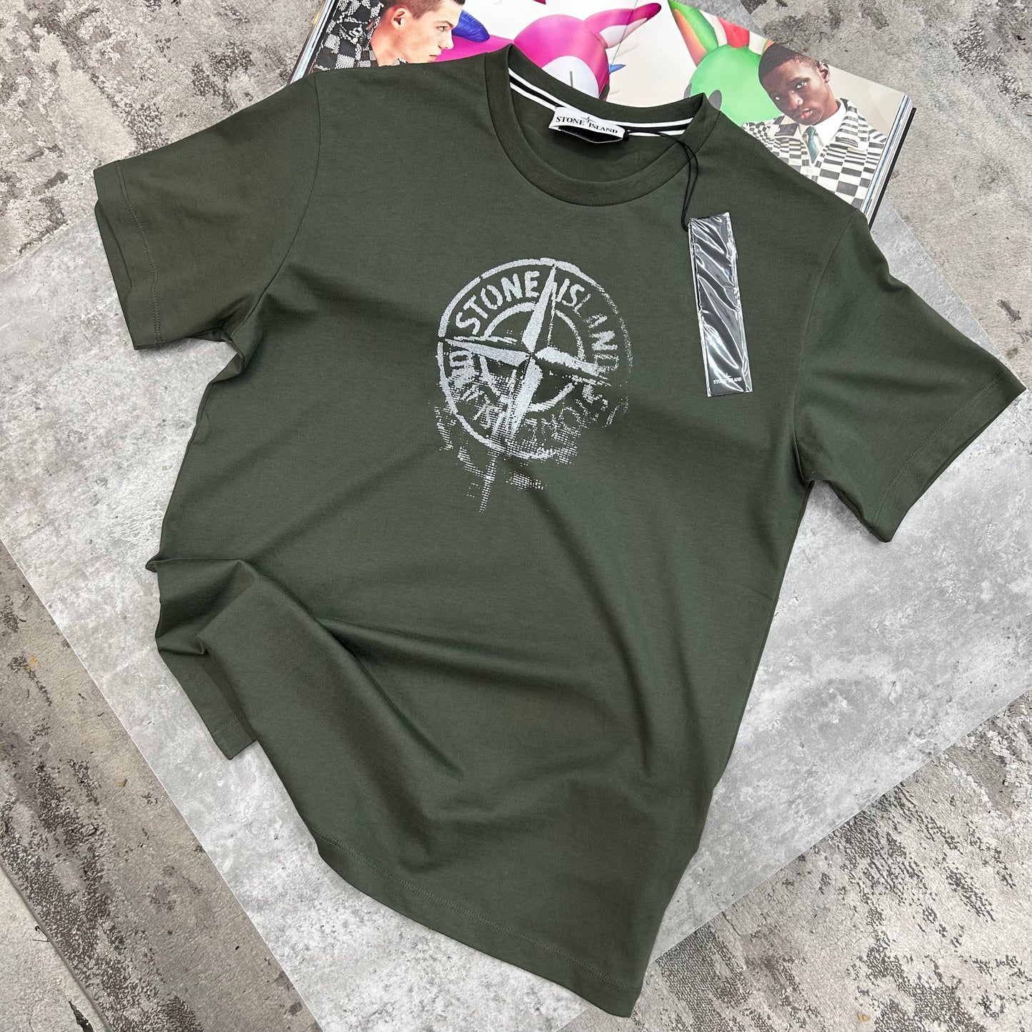 SI - FADED LOGO T-SHIRT - KHAKI