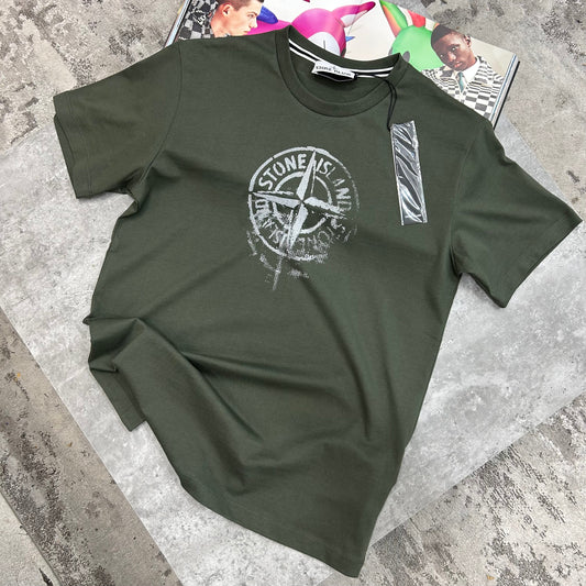SI - FADED LOGO T-SHIRT - KHAKI