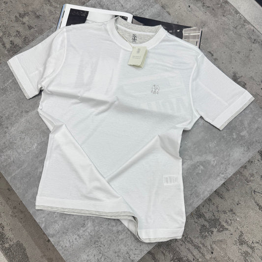 BRUNELLO - T-SHIRT - WHITE