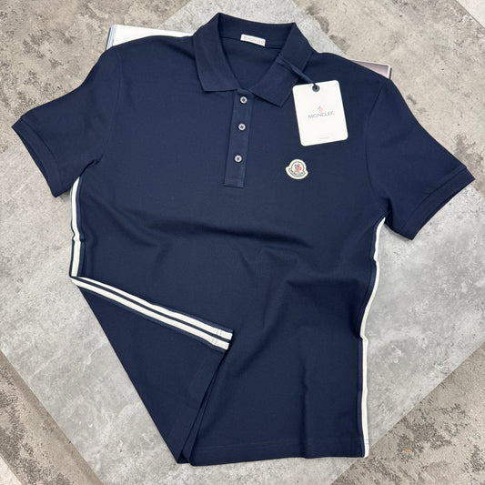 MNCLR - STRIPED DOWN POLO - NAVY