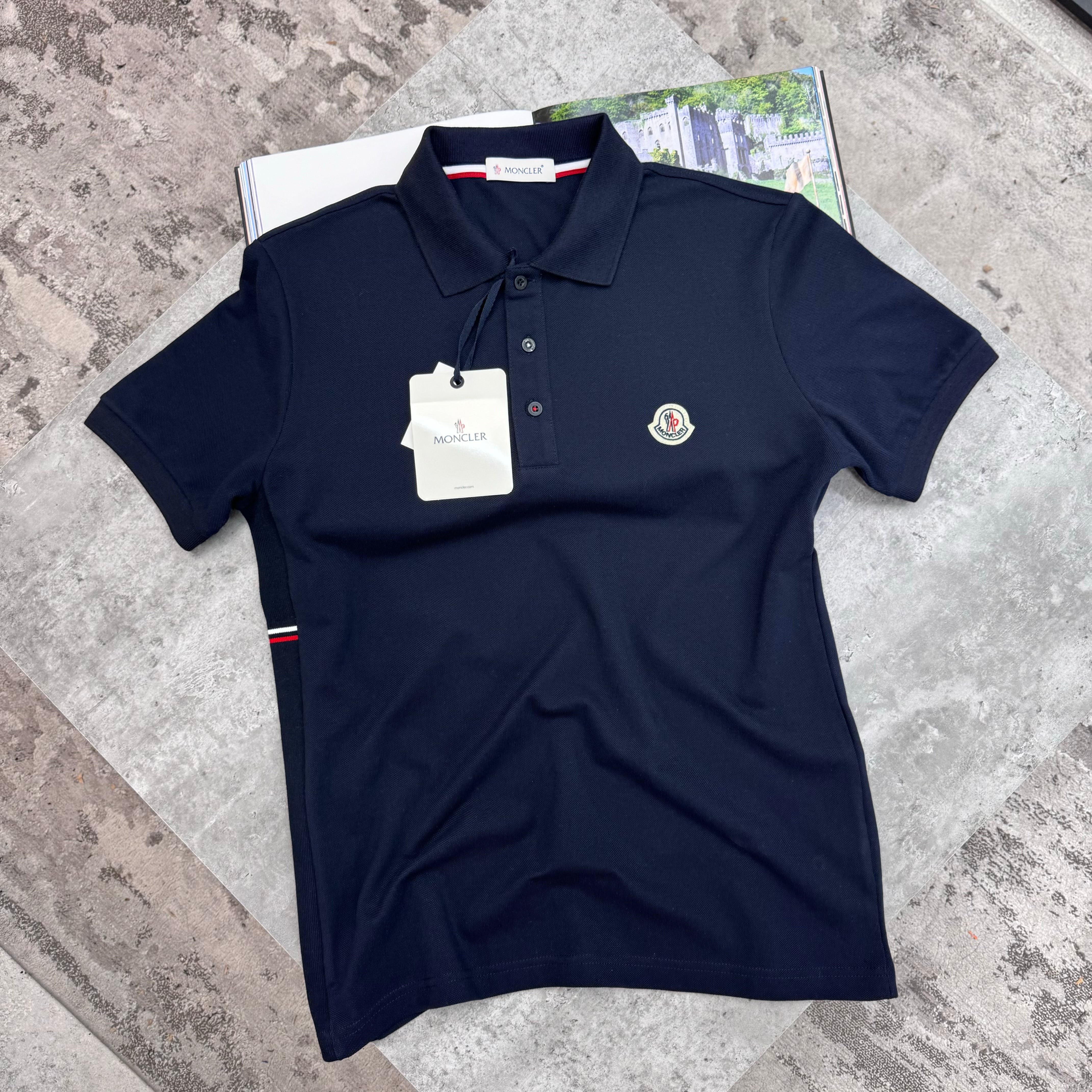 MNCLR- STRIPED POLO - NAVY